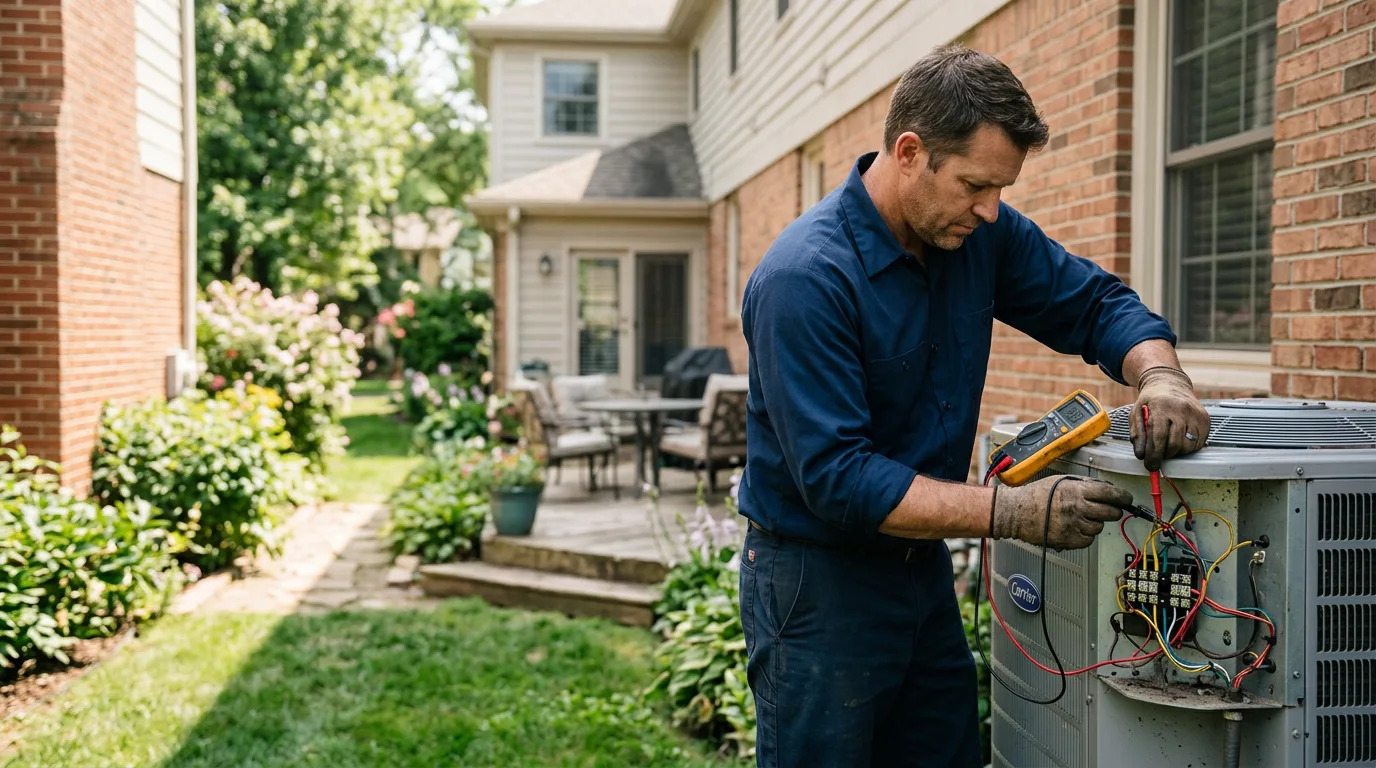 HVAC technician working near Blessing, TX